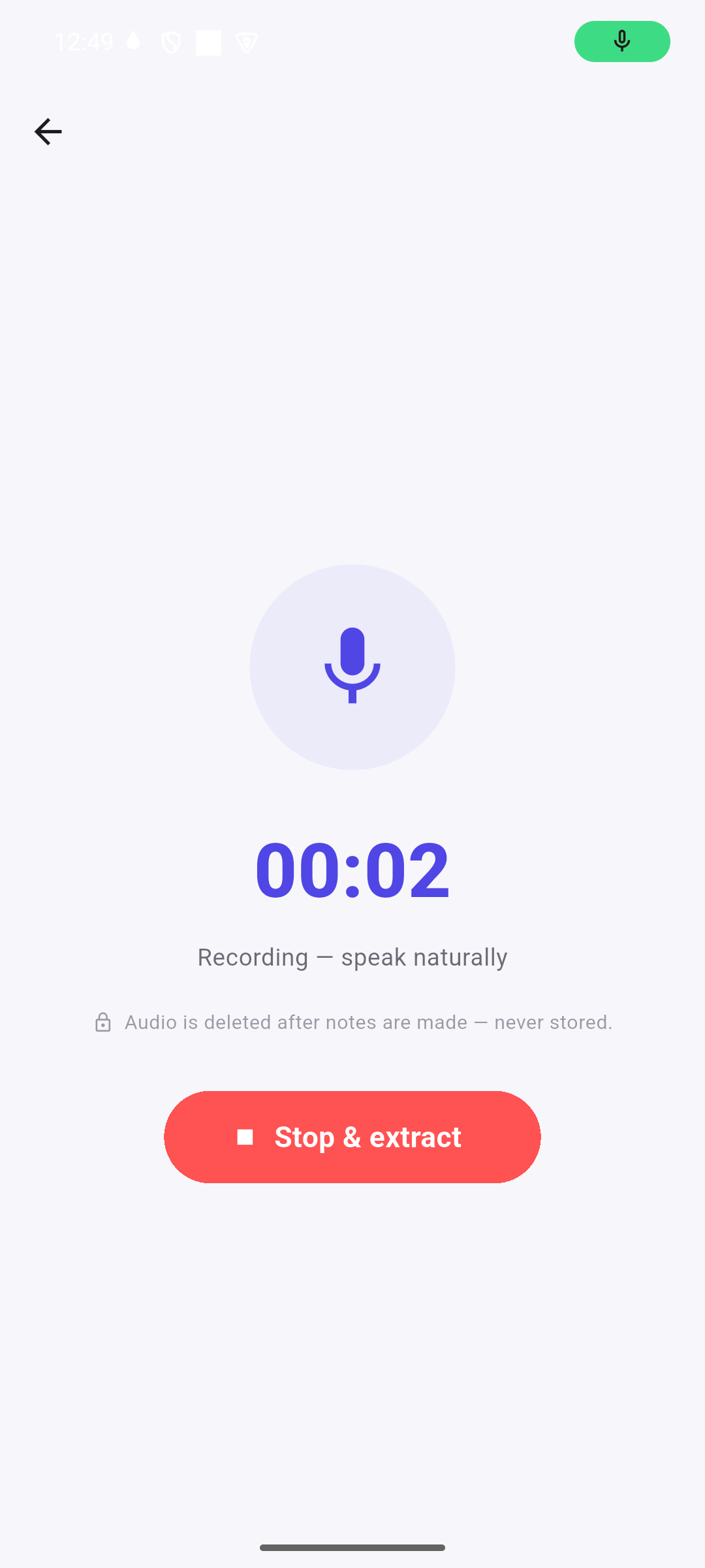 Just tap record